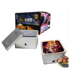 일회용화로 캠핑 야외 1인용 숯불 바베큐 그릴 대나무 숯 미니 화로 화로대 화롯대 점화 통